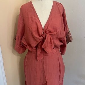NWT Embroidered Jumpsuit